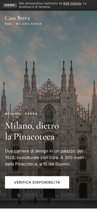 Anteprima mobile del sito Casa Brera