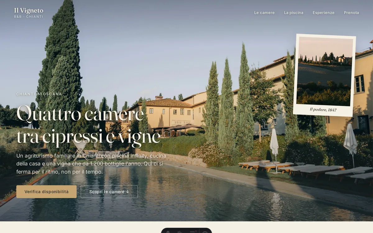 Anteprima desktop del sito Il Vigneto