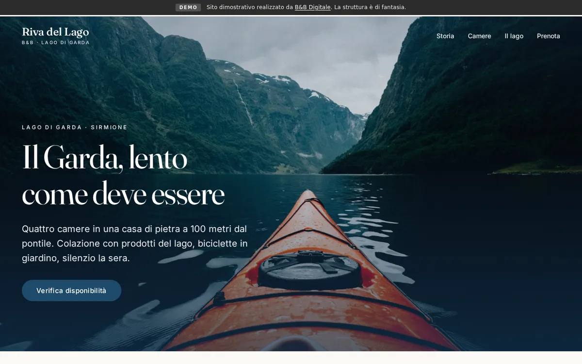 Anteprima desktop del sito Riva del Lago